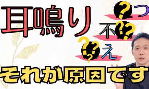 耳鳴りを悪化させる原因（冷え、不安、立ちすぎ）と改善のための豆類摂取を解説する石丸院長