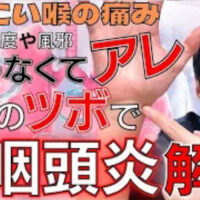 鼻の奥と喉の境目の痛みや乾燥、後鼻漏を引き起こす慢性上咽頭炎を改善するために、手首にある肺の原穴「太淵（たいえん）」の温活とお熱を冷ます親指付け根のツボ「魚際（ぎょさい）」の指圧マッサージ法を解説する石丸院長