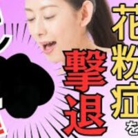 目のかゆみや鼻水、鼻づまりを改善するために、東洋医学の3大タイプ（寒・熱・湿）の特徴と舌の苔の見分け方、生姜やごぼう、鰆、海藻類などの花粉症対策食材を解説する石丸院長